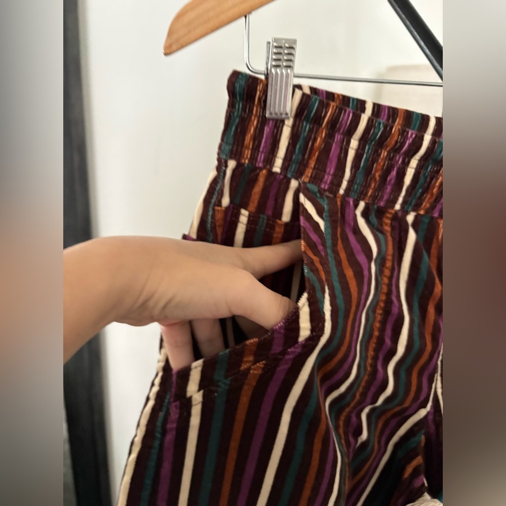 NWT FREE PEOPLE WE THE FREE Easy Peasy Printed Cord Jeans | Brown Combo $148 XS - Picture 10 of 12